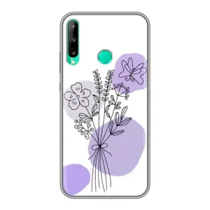 Чохол з принтом «Букет фіолетова абстракція» для Huawei P40 Lite e