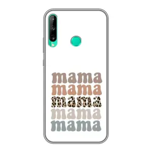 Чехол с принтом «Текстовый коллаж мама» для Huawei P40 Lite e