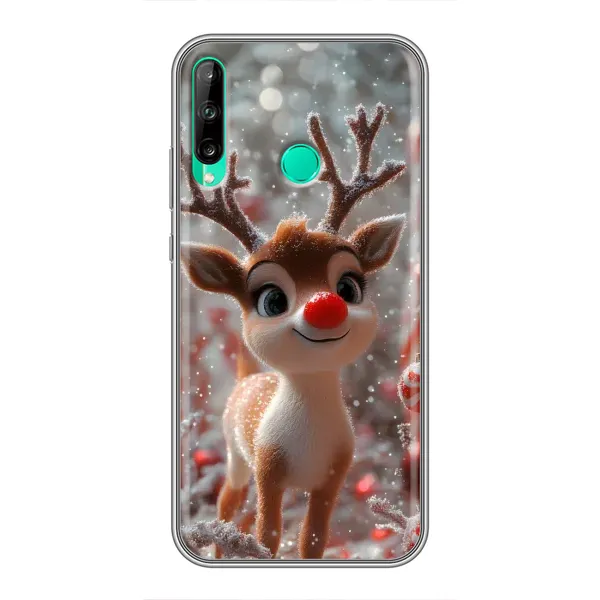 Чехол с принтом «Олень с носом» для Huawei P40 Lite e