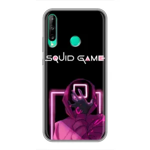 Чохол Гра в кальмара для Huawei P40 Lite e (Неоновий охоронець гри)