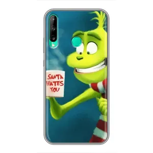 Різдвяні Чохли для Huawei P40 Lite e (VPrint) (Зелений Грінч)