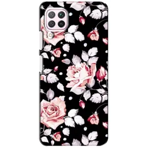 Чохли з квітами для Huawei P40 Lite (VPrint) (Квіти на чорному)