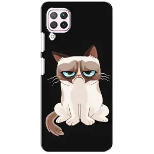 Чохол з принтом для Huawei P40 Lite (AlphaPrint) Модні коти (Сумний кіт)