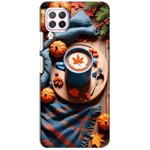 Чохол з принтом «Кава і гарбузики» для Huawei P40 Lite