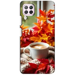 Чехол с уникальным дизайном «Осень с кофе» для Huawei P40 Lite