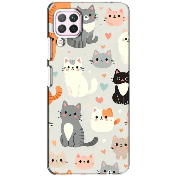 Чехол с принтом «Коллаж котов» для Huawei P40 Lite Чехол с принтом «Коллаж котов» для Huawei P40 Lite
