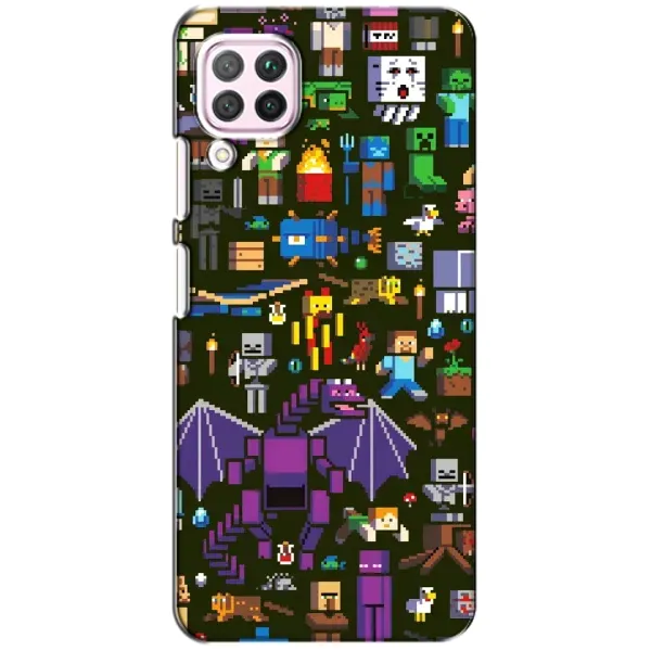 Чохол з принтом «Колаж Майнкрафт» для Huawei P40 Lite