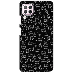Чохол з принтом для Huawei P40 Lite (AlphaPrint) Модні коти (Маленькі котики)