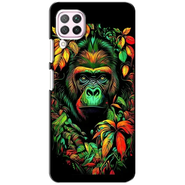 Чохол з принтом «Мавпа в квітах» для Huawei P40 Lite