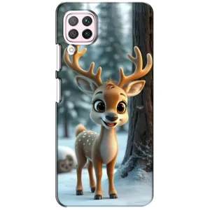Яскравий чохол для Huawei P40 Lite з Зимові Оленята (Оленятко в лісі)