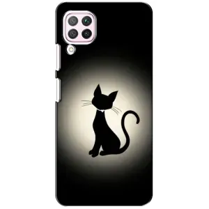 Чохол з принтом для Huawei P40 Lite (AlphaPrint) Модні коти (Силует котика)