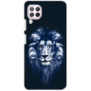 Чехол со Львом для Huawei P40 Lite (VPrint) (Синий Лев)