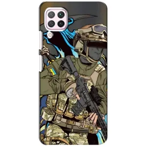 Чехлы с картинкой ЗСУ для Huawei P40 Lite (AlphaPrint) (Воїн ЗСУ)