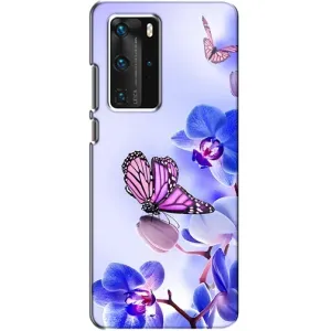 Чохли з квітами для Huawei P40 Pro (VPrint) (Метелик на квітах)