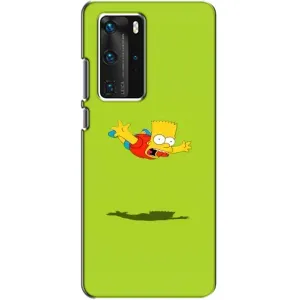 Чехол с Симпсонами для Huawei P40 Pro (VPrint) (Барт Симпсон)