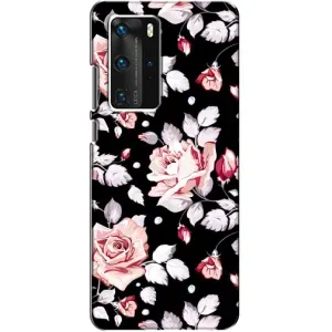 Чохли з квітами для Huawei P40 Pro (VPrint) (Квіти на чорному)