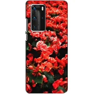Чохли з квітами для Huawei P40 Pro (VPrint) (Квіти червоні)