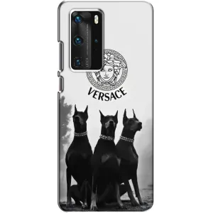 Чохол з принтом «Доберман Версаче» для Huawei P40 Pro