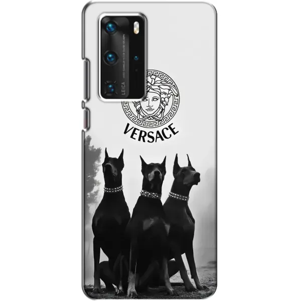 Чохол з принтом «Доберман Версаче» для Huawei P40 Pro
