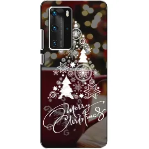 Рождественские Чехлы для Huawei P40 Pro (VPrint) (Елочка узорная)