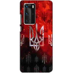 Украинские Чехлы для Huawei P40 Pro с картинкой УПА (AlphaPrint) (ГЕРБ УПА)