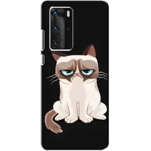 Чохол з принтом «Сумний кіт» для Huawei P40 Pro