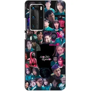 Чехол Гра в кальмара для Huawei P40 Pro (Коллаж Игра кальмара)