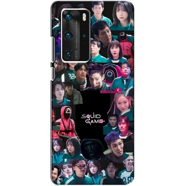 Чехол с принтом «Коллаж Игра кальмара» для Huawei P40 Pro