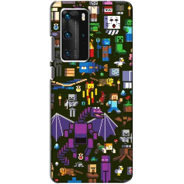 Чохол з принтом «Колаж Майнкрафт» для Huawei P40 Pro Чохол з принтом «Колаж Майнкрафт» для Huawei P40 Pro