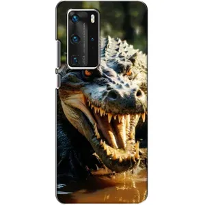 Чохол з принтом «Небезпечний крокодил» для Huawei P40 Pro