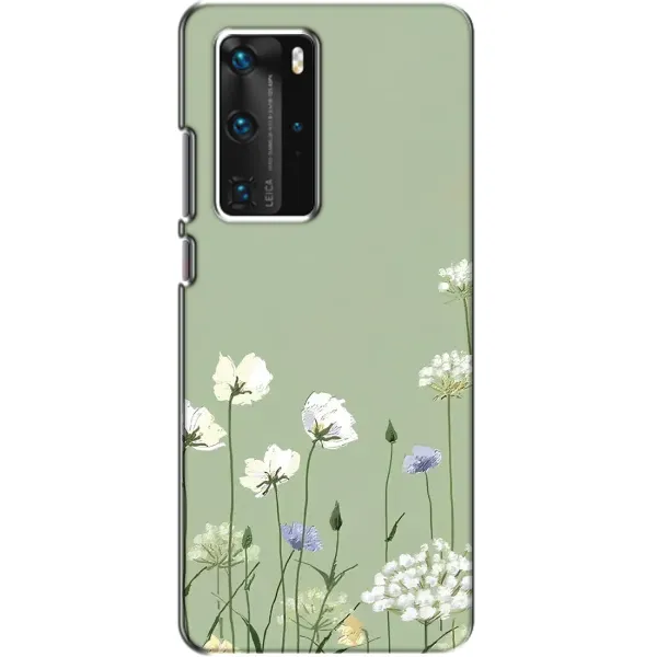 Чохол з принтом «Квіти на зеленому» для Huawei P40 Pro