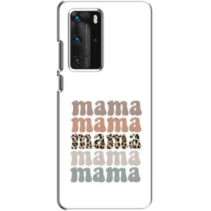 Чохол з принтом «Текстовий колаж мама» для Huawei P40 Pro