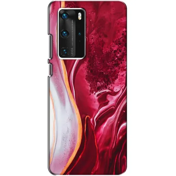 Чохол з принтом «Мрамор червоний» для Huawei P40 Pro
