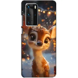 Чохол з принтом «Оленятко серед гірлянд» для Huawei P40 Pro