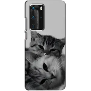Чохол з принтом «Пара котів» для Huawei P40 Pro