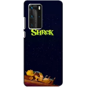 Чехол с мультфильмом Шрек на Huawei P40 Pro (Отдыхающий Шрек)