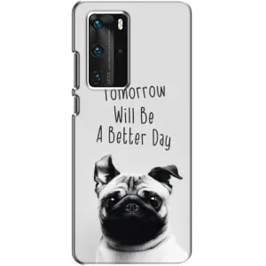 Чохол з принтом «Смішний Мопс» для Huawei P40 Pro