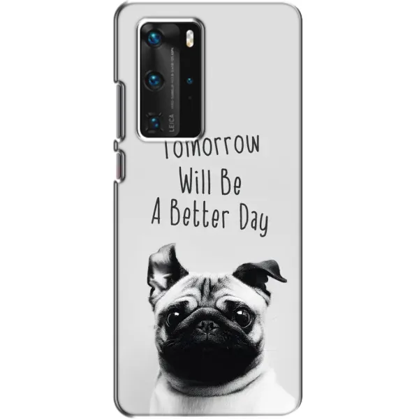 Чохол з принтом «Смішний Мопс» для Huawei P40 Pro