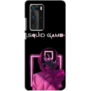 Чехол Гра в кальмара для Huawei P40 Pro (Неоновый охранник игры)