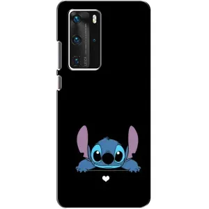 Чехол с принтом Стич на Huawei P40 Pro (Стич на черном)