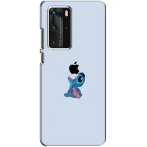 Чехол с принтом Стич на Huawei P40 Pro (Stitch apple)