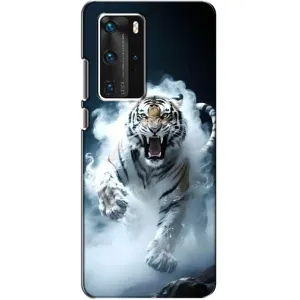 Чохол з принтом «Білий тигр у диму» для Huawei P40 Pro