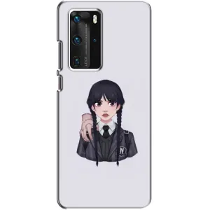 Чехлы Венсдей на Huawei P40 Pro Уэнсдей (AlphaPrint) (Уэнздей и Вещь)