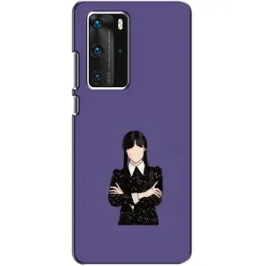 Чехлы Венсдей на Huawei P40 Pro Уэнсдей (AlphaPrint) (Уэнздей в черном)