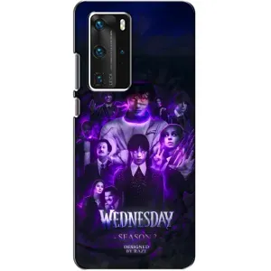 Чехол с дизайном Венздей 2 на Huawei P40 Pro (Фиолетовая магия Уэнздей)