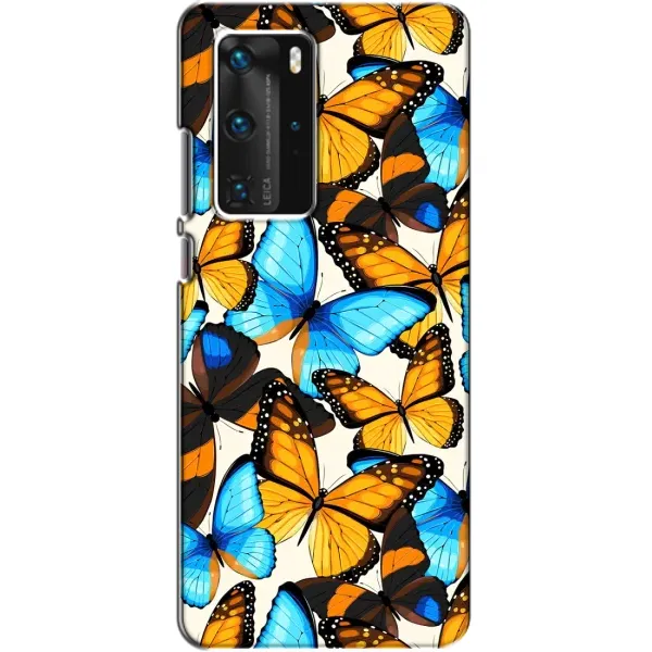 Чохол з принтом «Яскраві метелики» для Huawei P40 Pro