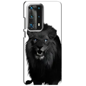 Чохли з картинкою животних Huawei P40 (Чорний ЛЕВ)