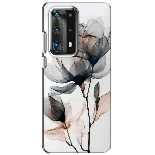 Чохол з принтом «Квіти на білому» для Huawei P40 Чохол з принтом «Квіти на білому» для Huawei P40