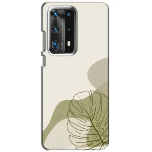 Силконовий чохол з принтом в квітах на Huawei P40 (Зелена монстера дизайн)
