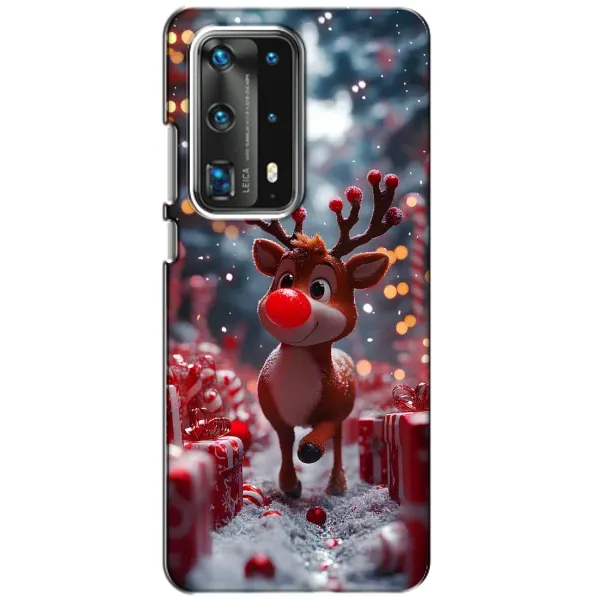 Чохол з принтом «Олень серед подарунків» для Huawei P40 Чохол з принтом «Олень серед подарунків» для Huawei P40